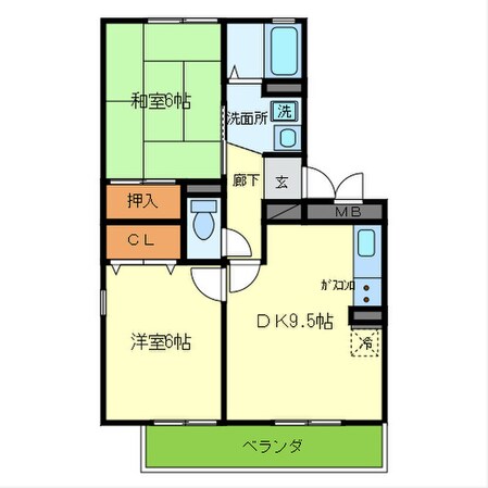 ピーチハイツ上町の物件間取画像